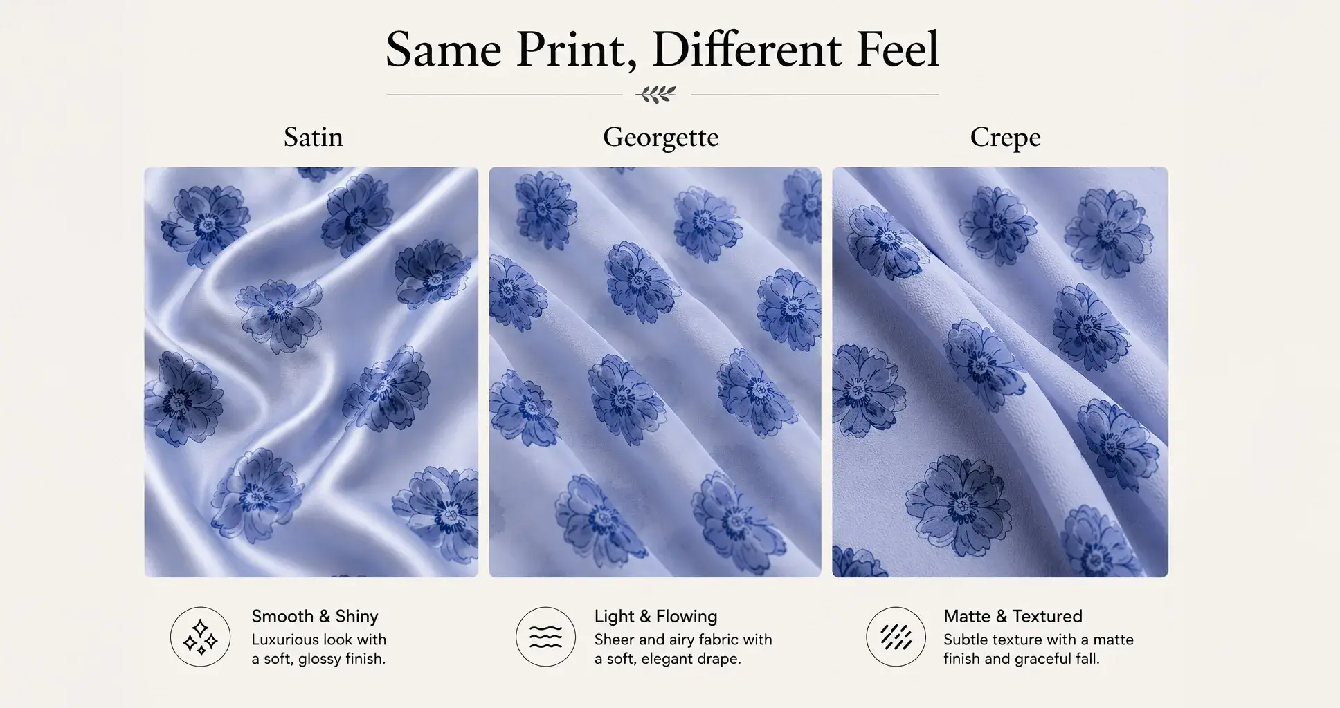 Satin vs Georgette vs Crepe: Which Fabric Is Right for Your Design?